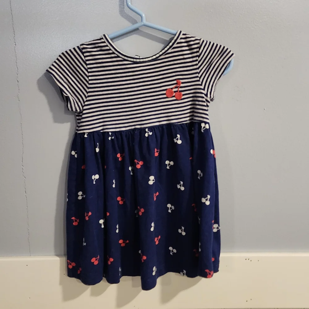 Child of Mine Blue and Red Flutter Sleeve 12 Months Sundress